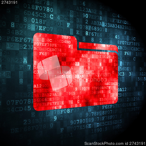 Image of Business concept: Folder on digital background