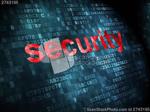 Image of Protection concept: Security on digital background
