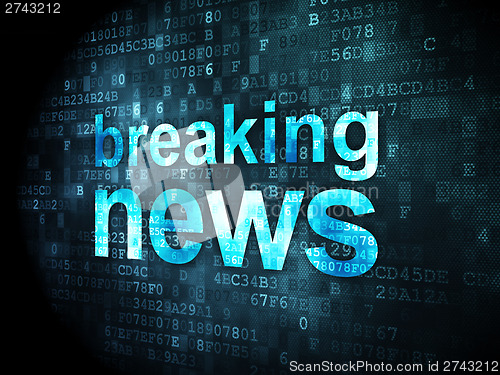 Image of News concept: Breaking News on digital background