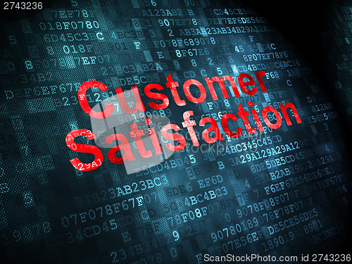 Image of Marketing concept: Customer Satisfaction on digital background