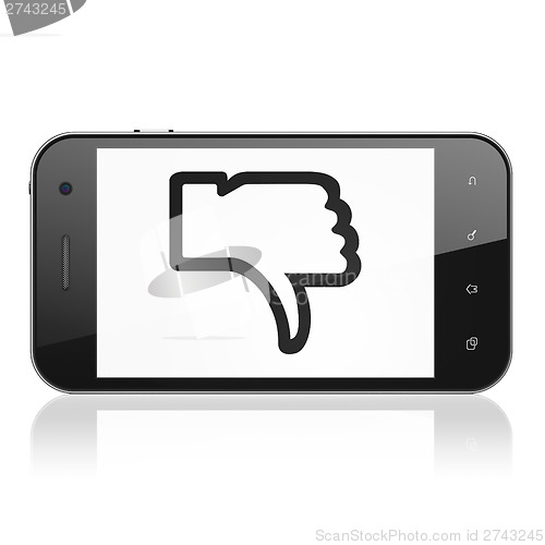 Image of Social network concept: Unlike on smartphone