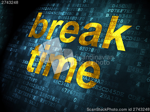Image of Timeline concept: Break Time on digital background