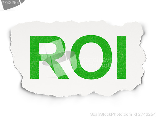 Image of Business concept: ROI on Paper background