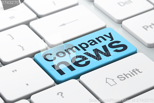 Image of News concept: Company News on computer keyboard background