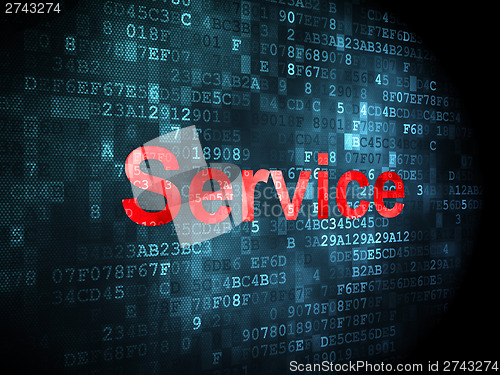 Image of Finance concept: Service on digital background