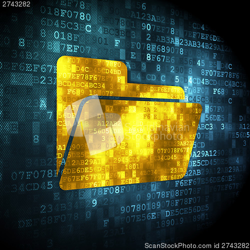 Image of Finance concept: Folder on digital background