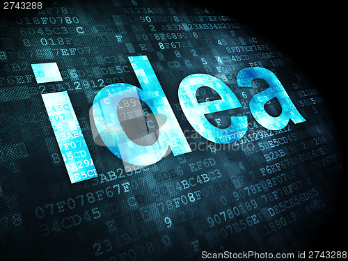 Image of Advertising concept: Idea on digital background