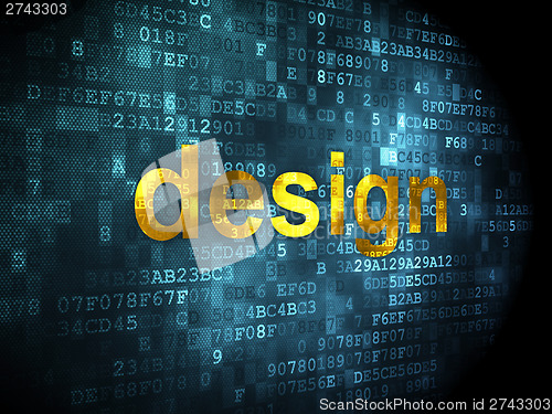 Image of Marketing concept: Design on digital background
