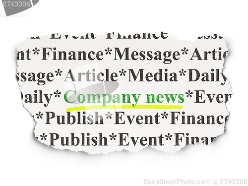 Image of News concept: Company News on Paper background