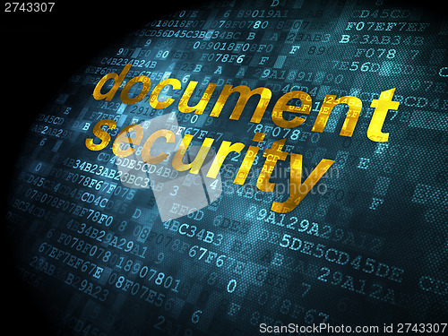 Image of Protection concept: Document Security on digital background