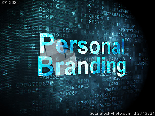 Image of Marketing concept: Personal Branding on digital background