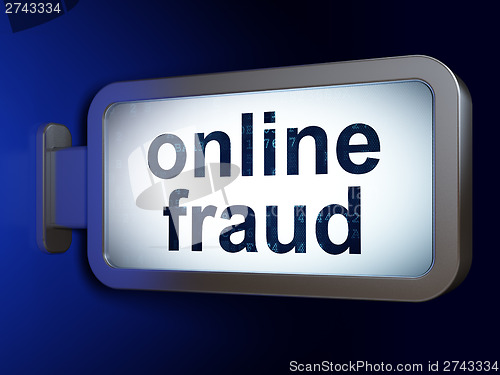 Image of Protection concept: Online Fraud on billboard background