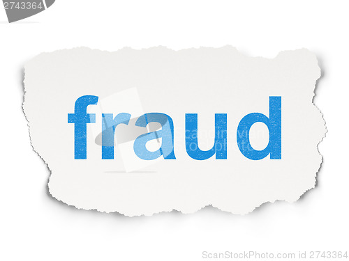 Image of Protection concept: Fraud on Paper background