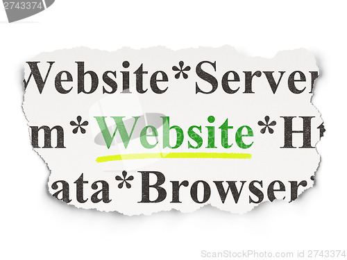 Image of Web development concept: Website on Paper background