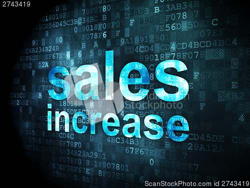 Image of Advertising concept: Sales Increase on digital background
