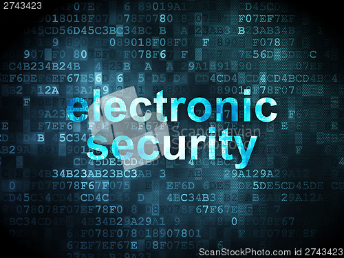 Image of Privacy concept: Electronic Security on digital background