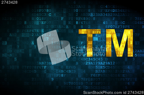 Image of Law concept: Trademark on digital background