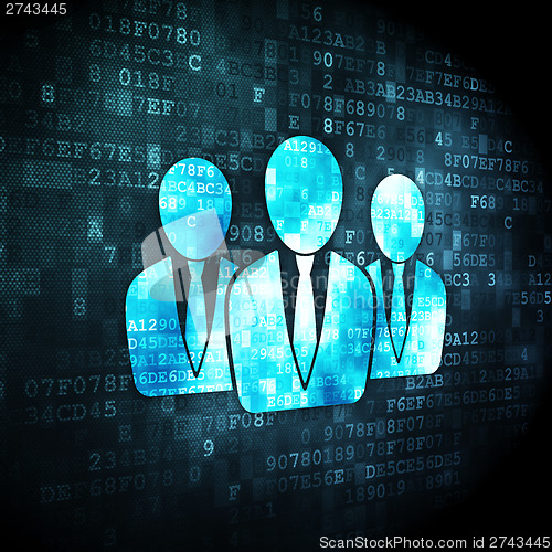 Image of News concept: Business People on digital background