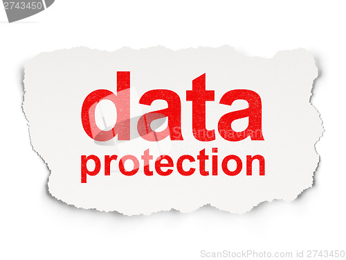 Image of Security concept: Data Protection on Paper background