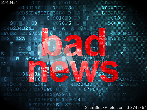 Image of News concept: Bad News on digital background
