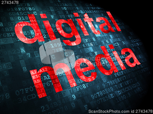 Image of Advertising concept: Digital Media on digital background