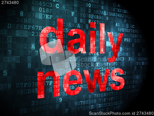 Image of News concept: Daily News on digital background