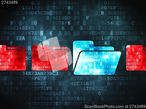 Image of Business concept: Folder on digital background