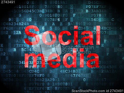 Image of Social media concept: Social Media on digital background