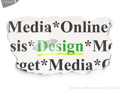 Image of Marketing concept: Design on Paper background