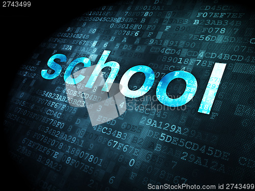 Image of Education concept: School on digital background