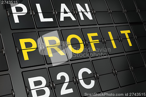 Image of Business concept: Profit on airport board background