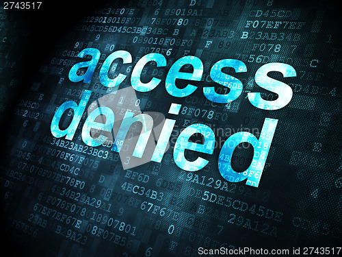 Image of Protection concept: Access Denied on digital background