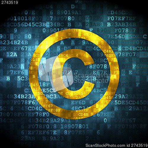 Image of Law concept: Copyright on digital background