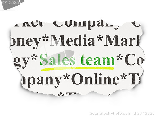 Image of Marketing concept: Sales Team on Paper background