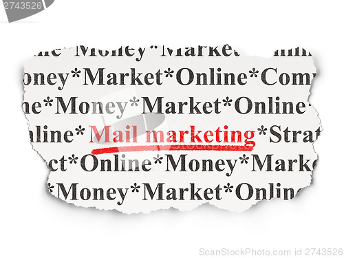 Image of Advertising concept: Mail Marketing on Paper background