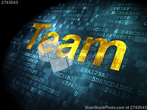Image of Business concept: Team on digital background