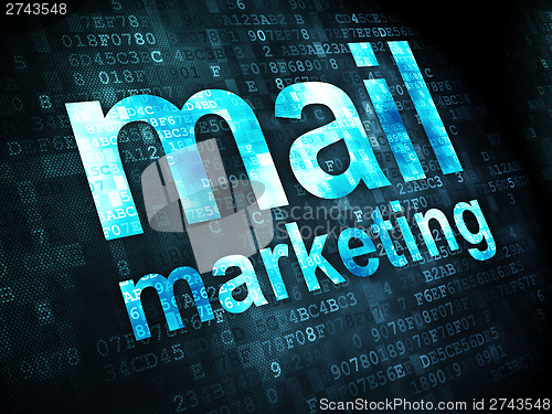 Image of Advertising concept: Mail Marketing on digital background