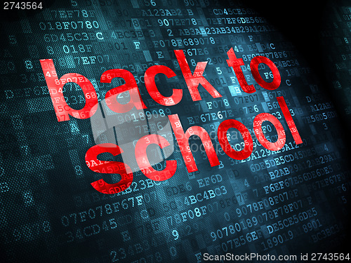 Image of Education concept: Back to School on digital background