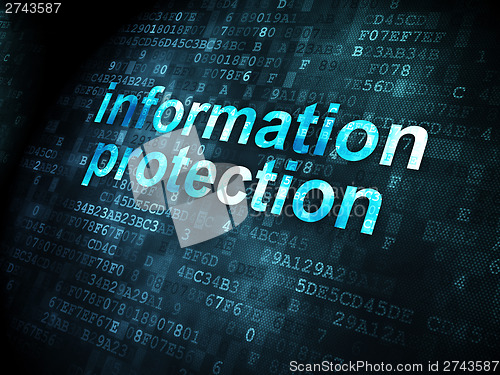 Image of Privacy concept: Information Protection on digital background