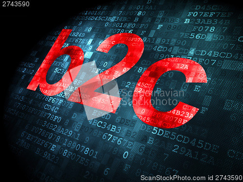 Image of Business concept: B2c on digital background
