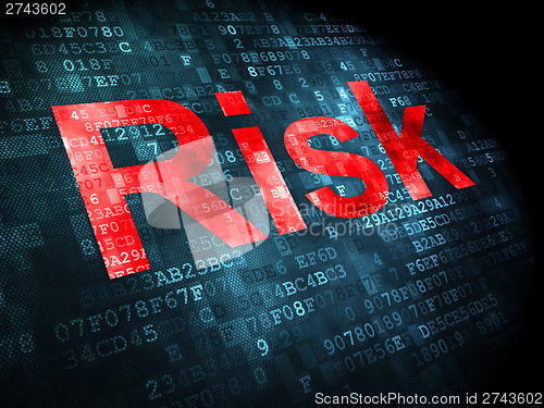 Image of Business concept: Risk on digital background