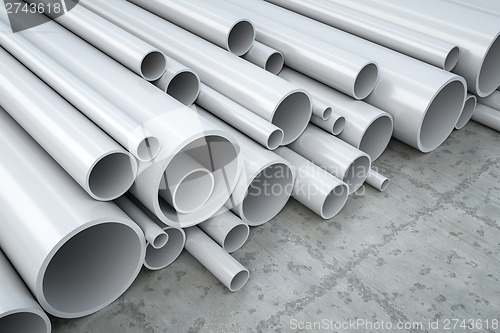 Image of plastic pipes