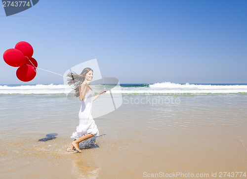 Image of Running with ballons