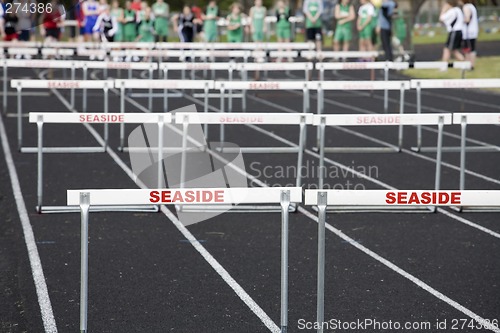 Image of Hurdlers Waiting for the Starting Gun