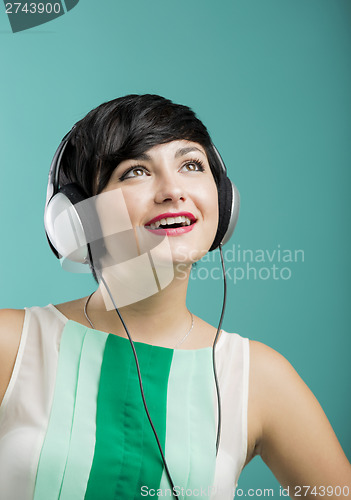 Image of Girl listen music