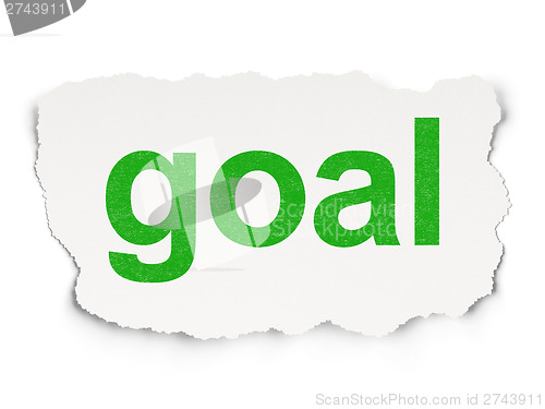 Image of Marketing concept: Goal on Paper background