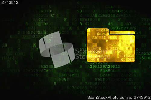 Image of Finance concept: Folder on digital background