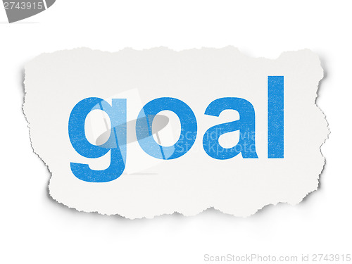 Image of Advertising concept: Goal on Paper background