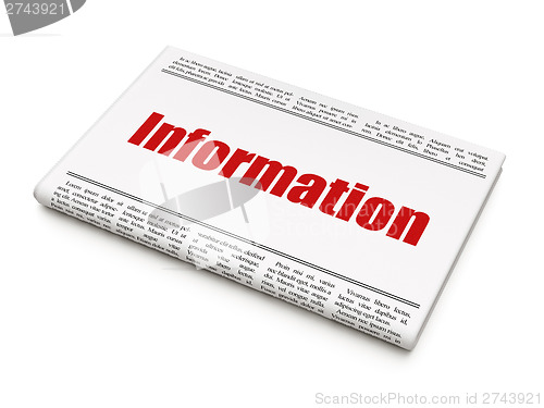 Image of Data news concept: newspaper headline Information