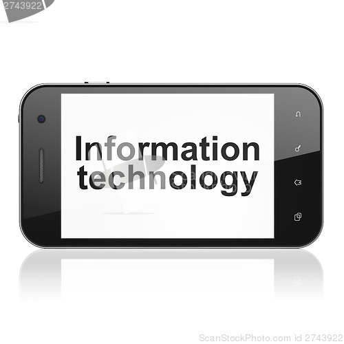 Image of Information concept: Information Technology on smartphone